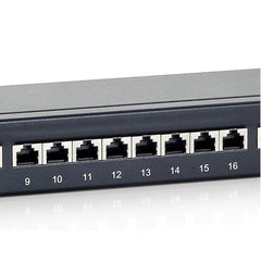 EQUIP - PATCH PANEL 24.PORTE CAT.6 PREMIUM SCHERMATO 19" 1U, Nero