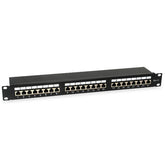 EQUIP - PATCH PANEL 24-PORTE CAT.6 SCHERMATO 1U 19", Nero