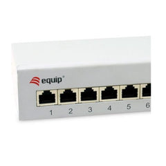 EQUIP - PANNELLO PATCH SCHERMATO da tavolo a 8 porte Cat.6A, grigio chiaro