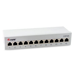 EQUIP - PATCH PANEL 12-PORTE CAT.6A SCHERMATO, Grigio chiaro