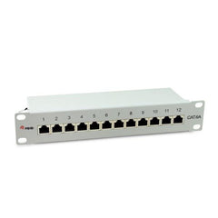 EQUIP - PATCH PANEL 12-PORTE CAT.6A SCHERMATO, 1U 10" - Grigio chiaro