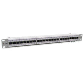 EQUIP - PATCH PANEL 24-PORTE CAT.6a PREMIUM SCHERMATO 1U 19", Grigio Chiaro