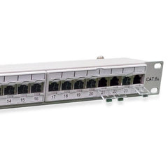 EQUIP - PATCH PANEL 24-PORTE CAT.6a PREMIUM SCHERMATO 1U 19", Grigio Chiaro