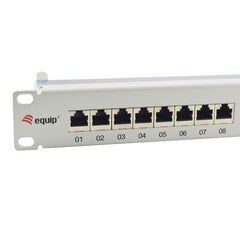 EQUIP - PATCH PANEL 24-PORTE CAT.6A SCHERMATO, 1U 19" - Grigio chiaro