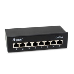 EQUIP - PATCH PANEL 8-PORTE CAT.6A SCHERMATO, Nero