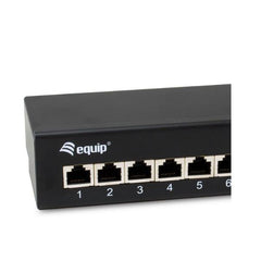 EQUIP - PATCH PANEL 8-PORTE CAT.6A SCHERMATO, Nero