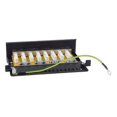 EQUIP - PATCH PANEL 8-PORTE CAT.6A SCHERMATO, Nero
