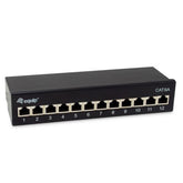 EQUIP - PATCH PANEL 12-PORTE CAT.6A SCHERMATO, Nero