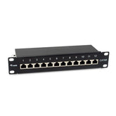 EQUIP - PATCH PANEL 12-PORTE CAT.6a SCHERMATO, 1U 10" - Nero