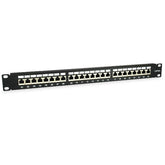 EQUIP - PATCH PANEL 24-PORTE CAT.6a SCHERMATO 1U 19", Nero