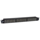 EQUIP - PATCH PANEL 48-PORTE CAT.6a SCHERMATO, 1U 19" - Nero