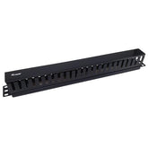 EQUIP - PANNELLO PASSA CAVI 19" 1U, Plastica, Nero