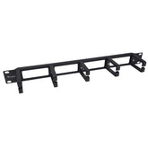 EQUIP - PANNELLO PASSA CAVI a 5 ANELLI (Plastica), 19" 1U, Nero