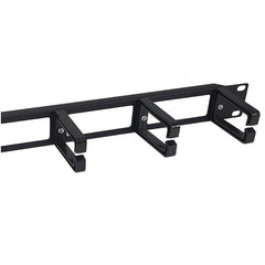 EQUIP - PANNELLO PASSA CAVI a 5 ANELLI (Plastica), 19" 1U, Nero