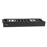 EQUIP - PANNELLO GESTIONE CAVI PER MONTAGGIO RACK 19" 1U, Nero