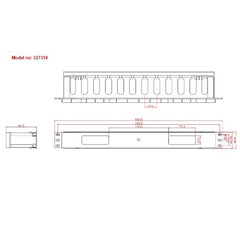 EQUIP - PANNELLO GESTIONE CAVI PER MONTAGGIO RACK 19" 1U, Nero