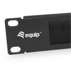 EQUIP - BRUSH PANEL PREMIUM 19" 1U, Acciaio, Nero