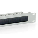 EQUIP - BRUSH PANEL PREMIUM 19" 1U, Acciaio, Grigio Chiaro