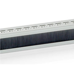 EQUIP - BRUSH PANEL PREMIUM 19" 1U, Acciaio, Grigio Chiaro