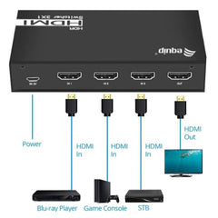 EQUIP - SWITCH HDMI 2.0 4K/60Hz, 3xIN + 1xOUT