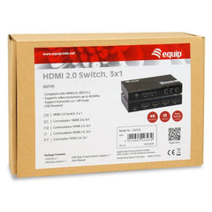 EQUIP - SWITCH HDMI 2.0 4K/60Hz, 3xIN + 1xOUT