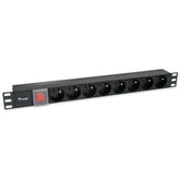 EQUIP - MULTIPRESA 8-BAY NFC 61-314, 1U 19", Alluminio