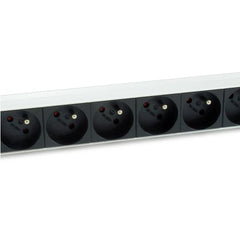 EQUIP - MULTIPRESA 8-BAY SCHUKO NFC 61-314, 1U 19", Alluminio