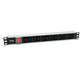 EQUIP - MULTIPRESA 12-BAY IEC 60320 C13, 19" 1U, Alluminio