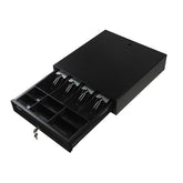 EQUIP - Cassetto registratore di cassa per sistema POS, 4 scomparti per banconote/8 monete, slot per monete rimovibili, connettore RJ11