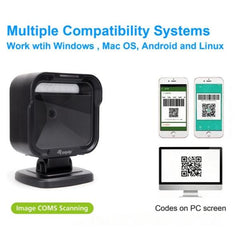 EQUIP - SCANNER CODICI A BARRA 2D OMNIDIREZIONALE DA TAVOLO, 1MP