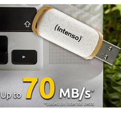 GREEN LINE - USB Key SUPER SPEED USB 3.2 64GB - 100% priva di plastica e completamente riciclabile.
