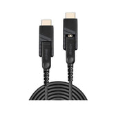 Cavo Micro-HDMI 4K60 Ibrido in Fibra Ottica con connettori HDMI & DVI removibili, 20m