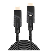 Cavo Micro-HDMI 4K60 Ibrido in Fibra Ottica con connettori HDMI & DVI removibili, 70m