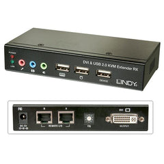 Extender KVM Cat.6 DVI-D Single Link, USB e Audio, 50m
