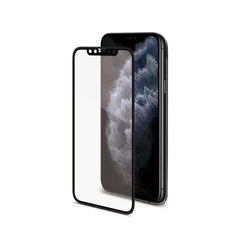 3DGLASS - Vetro 9H con bordo colorato nero per schermo curvo compatibile con Apple iPhone 11 Pro Max