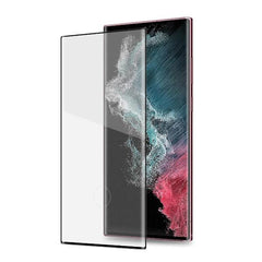 3DGLASS - Vetro 9H con bordo colorato nero per schermo curvo compatibile con Samsung Galaxy S22 Ultra 5G/ Galaxy S22 Ultra 5G Enterprise Edition
