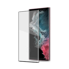 3DGLASS - Vetro 9H con bordo colorato nero per schermo curvo compatibile con Samsung Galaxy S22 Ultra 5G/ Galaxy S22 Ultra 5G Enterprise Edition
