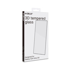 3DGLASS - Vetro 9H con bordo colorato nero per schermo curvo compatibile con Samsung Galaxy S24 Ultra 5G/ Galaxy S24 Ultra 5G Enterprise Edition