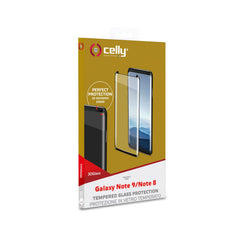 3DGLASS - Vetro 9H con bordo colorato nero per schermo curvo compatibile con Samsung Galaxy Note 9/ Galaxy Note 8
