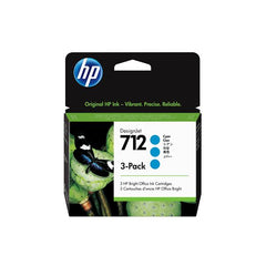 Confezione da 3 cartucce di inchiostro ciano originale DesignJet HP 712 da 29 ml