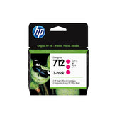 Confezione da 3 cartucce di inchiostro magenta originale DesignJet HP 712 da 29 ml