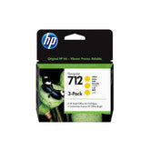 Confezione da 3 cartucce di inchiostro giallo originale DesignJet HP 712 da 29 ml