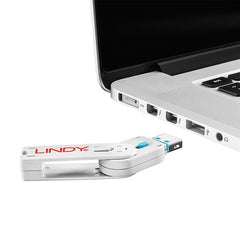 BLOCCA PORTE USB BLU + 4 SERRATURE