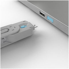 BLOCCA PORTE USB BLU