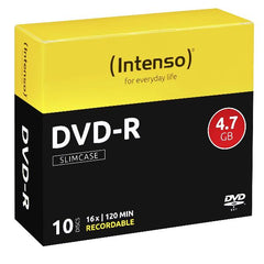 DVD-R 4.7 GB - 16X - SLIM CASE 10PZ.