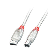 Cavo USB 2.0 Tipo A a B Trasparente, 5m