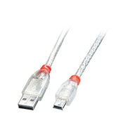 Cavo USB 2.0 Tipo A a Mini-B Trasparente 1m