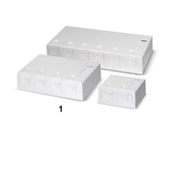 SCATOLA KEYSTONE 6 PRESE BIANCA