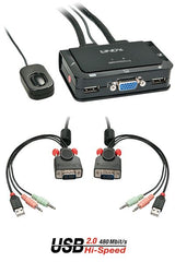SWITCH KVM COMPACT VGA, USB 2.0+AUDIO