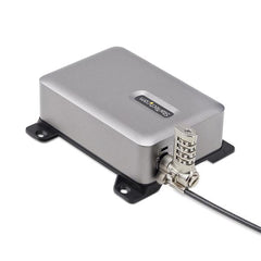 Caricatore USB-C a 4 porte multidispositivo, 240W totali, porta singola 140W EPR, PD 3.1, porte con blocco a vite, montaggio su superficie, ideale per sale riunioni